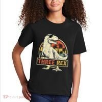 Three Rex 3rd Birthday Third Dinosaur 3 Year Old Kids T-Shirt thumb 2