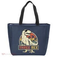 Three Rex 3rd Birthday Third Dinosaur 3 Year Old Tote Bag thumb 0