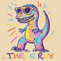 Three Rex 3rd Birthday Gifts Third Dinosaur Boy 3 Years Old Tote Bag thumb 4