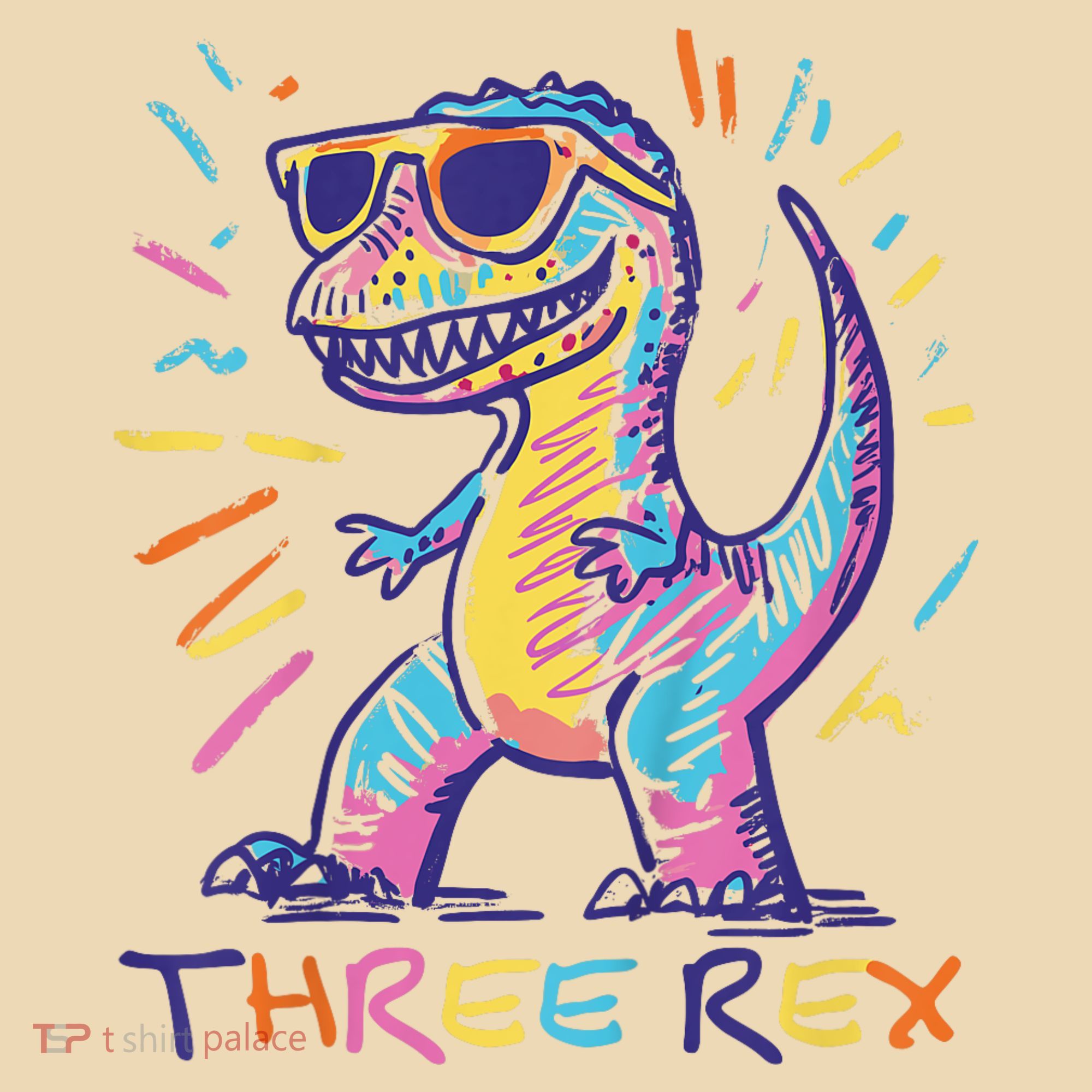Three Rex 3rd Birthday Gifts Third Dinosaur Boy 3 Years Old Tote Bag