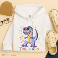 Three Rex 3rd Birthday Gifts Third Dinosaur Boy 3 Years Old Hoodie thumb 4