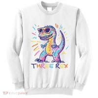 Three Rex 3rd Birthday Gifts Third Dinosaur Boy 3 Years Old Sweatshirt thumb 0