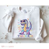Three Rex 3rd Birthday Gifts Third Dinosaur Boy 3 Years Old Sweatshirt thumb 2