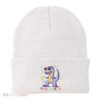 Three Rex 3rd Birthday Gifts Third Dinosaur Boy 3 Years Old Beanie thumb 0