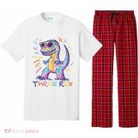 Three Rex 3rd Birthday Gifts Third Dinosaur Boy 3 Years Old Pajama Set thumb 0