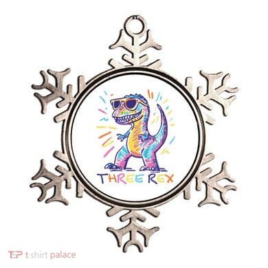 Three Rex 3rd Birthday Gifts Third Dinosaur Boy 3 Years Old Ornament