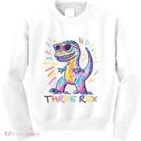 Three Rex 3rd Birthday Gifts Third Dinosaur Boy 3 Years Old Kids Sweatshirt thumb 0