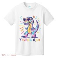 Three Rex 3rd Birthday Gifts Third Dinosaur Boy 3 Years Old Kids T-Shirt thumb 0