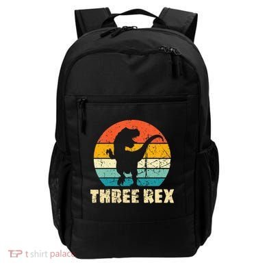 Three Rex 3rd Birthday Third Dinosaur 3 Year Old Backpack