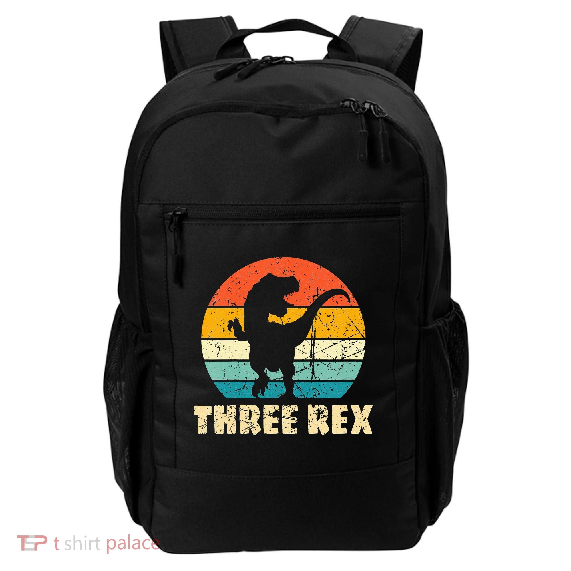 Three Rex 3rd Birthday Third Dinosaur 3 Year Old Backpack