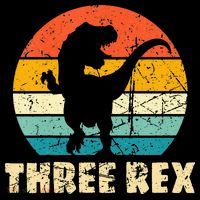 Three Rex 3rd Birthday Third Dinosaur 3 Year Old Backpack thumb 2
