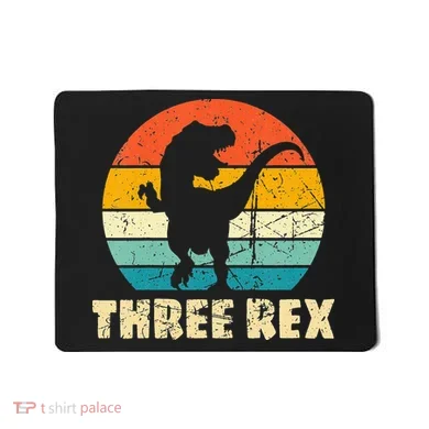 Three Rex 3rd Birthday Third Dinosaur 3 Year Old Mousepad