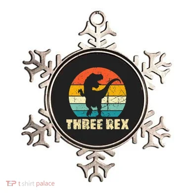 Three Rex 3rd Birthday Third Dinosaur 3 Year Old Ornament