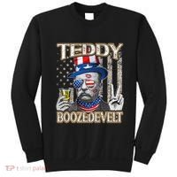 Theodore Roosevelt 4th July Teddy Boozedevelt American Flag Sweatshirt thumb 0