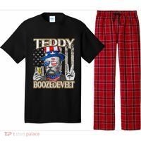 Theodore Roosevelt 4th July Teddy Boozedevelt American Flag Pajama Set thumb 0