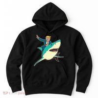 Trump Rides A Shark Trump Shark Hoodie thumb 0