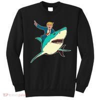 Trump Rides A Shark Trump Shark Sweatshirt thumb 0