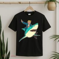 Trump Rides A Shark Trump Shark T-Shirt thumb 2