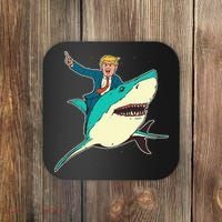 Trump Rides A Shark Trump Shark Coaster thumb 0