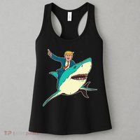 Trump Rides A Shark Trump Shark Women's Tank Top thumb 3
