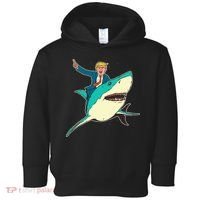 Trump Rides A Shark Trump Shark Toddler Hoodie thumb 0