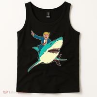 Trump Rides A Shark Trump Shark Tank Top thumb 2