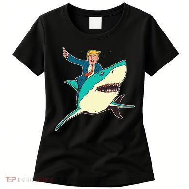Trump Rides A Shark Trump Shark Women's T-Shirt