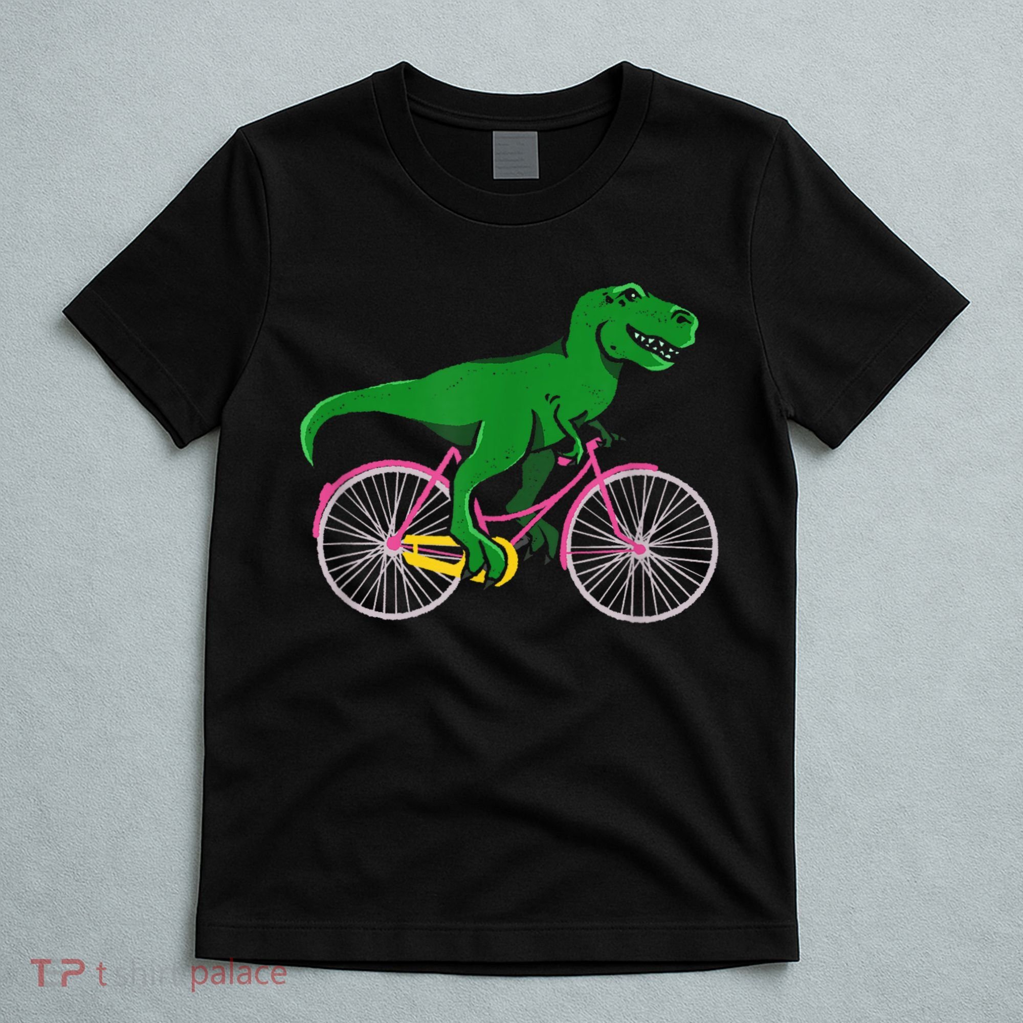 TRex Riding A Bike Funny Trex Dinosaur Bicycle Rider T-Shirt