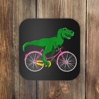 TRex Riding A Bike Funny Trex Dinosaur Bicycle Rider Coaster thumb 0