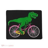 TRex Riding A Bike Funny Trex Dinosaur Bicycle Rider Mousepad thumb 0
