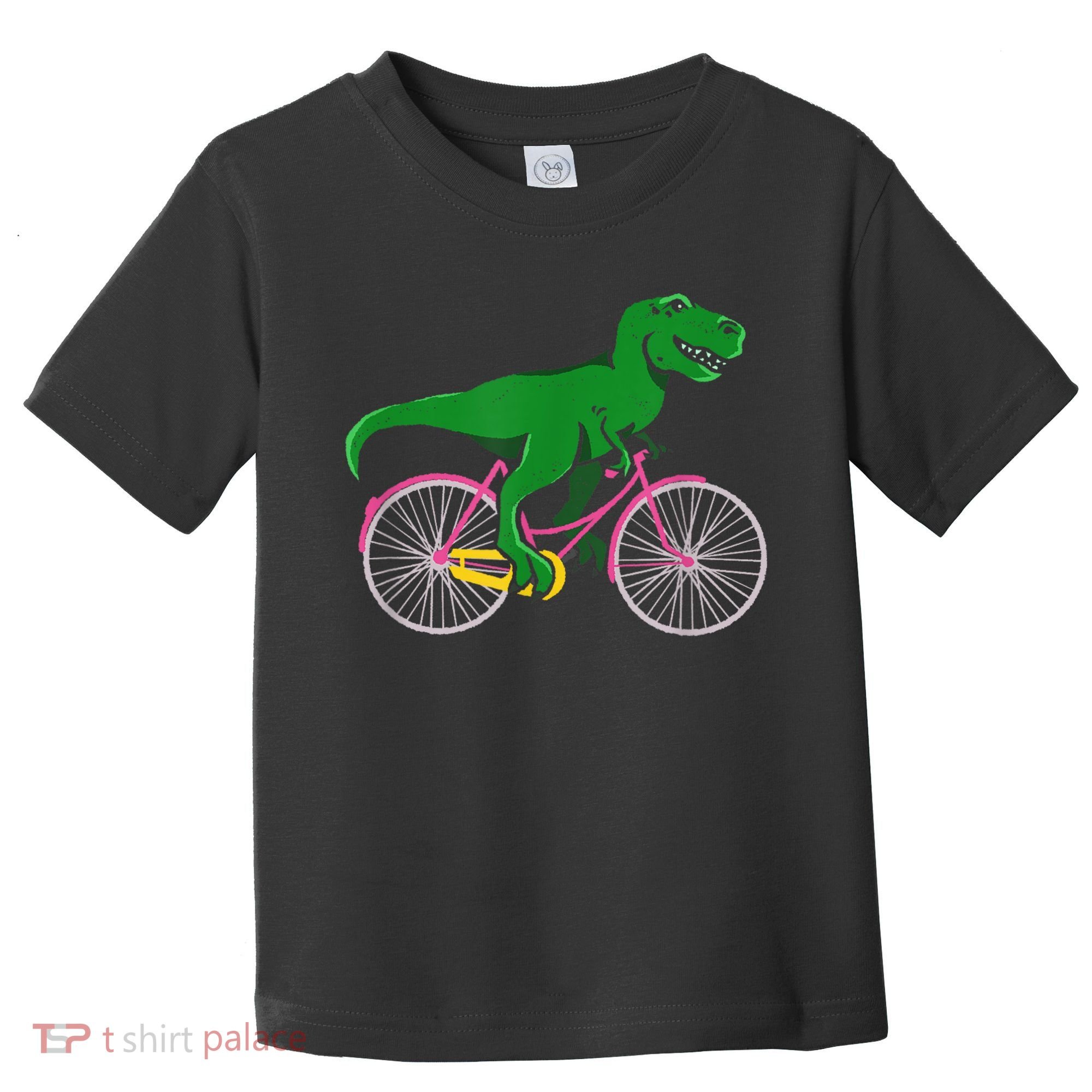 TRex Riding A Bike Funny Trex Dinosaur Bicycle Rider Toddler T-Shirt