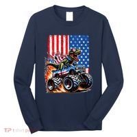 Trex Riding American Monster Truck Usa Flag Long Sleeve Shirt thumb 0