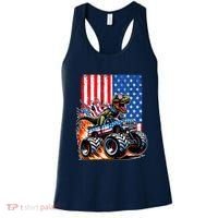 Trex Riding American Monster Truck Usa Flag Women's Tank Top thumb 0