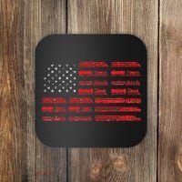 Train Railroad American Flag Cool Locomotive Lover Coaster thumb 0