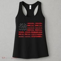 Train Railroad American Flag Cool Locomotive Lover Women's Tank Top thumb 3