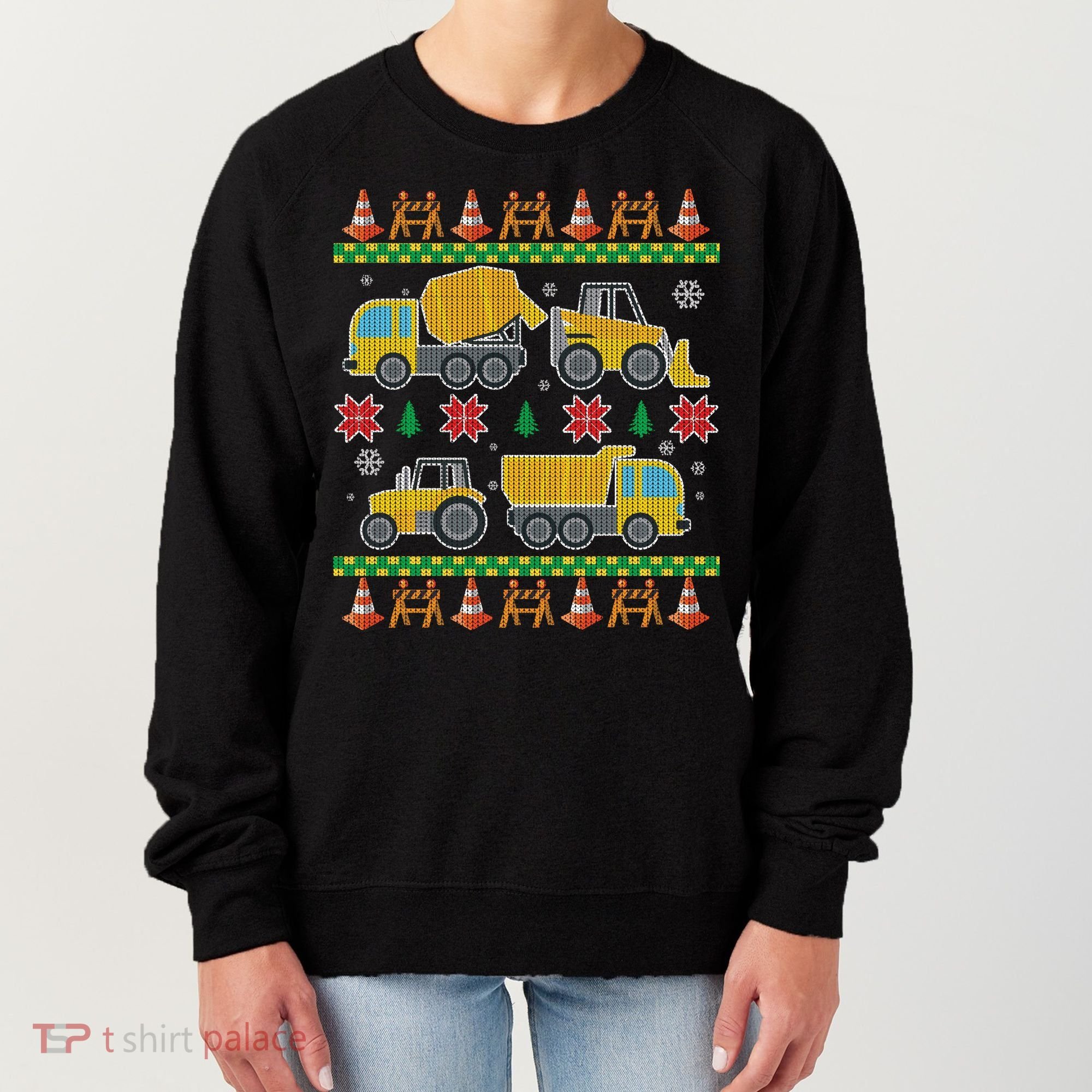 Tractors And Bulldozers Ugly Christmas Sweater Women's Sweatshirt
