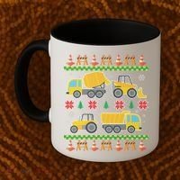 Tractors And Bulldozers Ugly Christmas Sweater Coffee Mug thumb 2