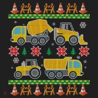 Tractors And Bulldozers Ugly Christmas Sweater Beanie thumb 2