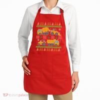 Tractors And Bulldozers Ugly Christmas Sweater Apron thumb 2