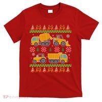 Tractors And Bulldozers Ugly Christmas Sweater T-Shirt thumb 0