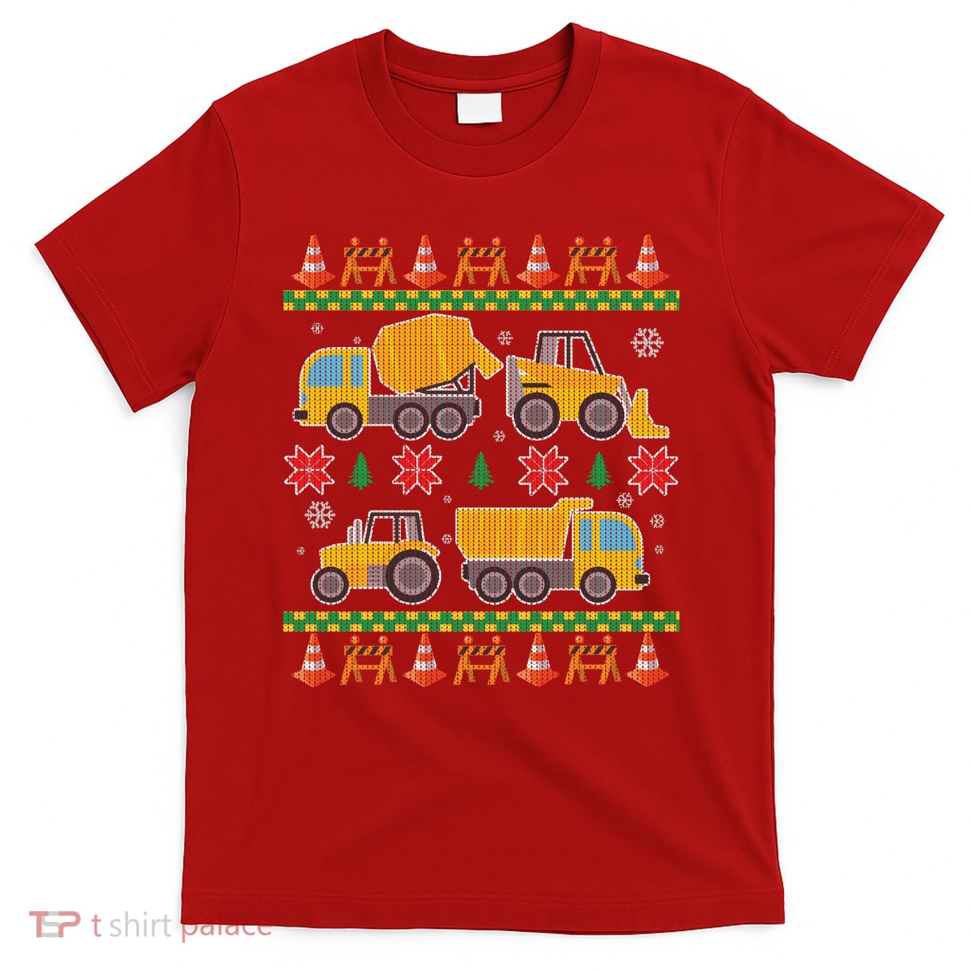 Tractors And Bulldozers Ugly Christmas Sweater T-Shirt