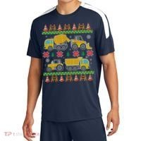Tractors And Bulldozers Ugly Christmas Sweater Sport-Tek Competitor United Soccer Jersey thumb 0
