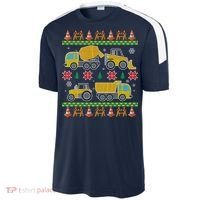 Tractors And Bulldozers Ugly Christmas Sweater Sport-Tek Competitor United Soccer Jersey thumb 2