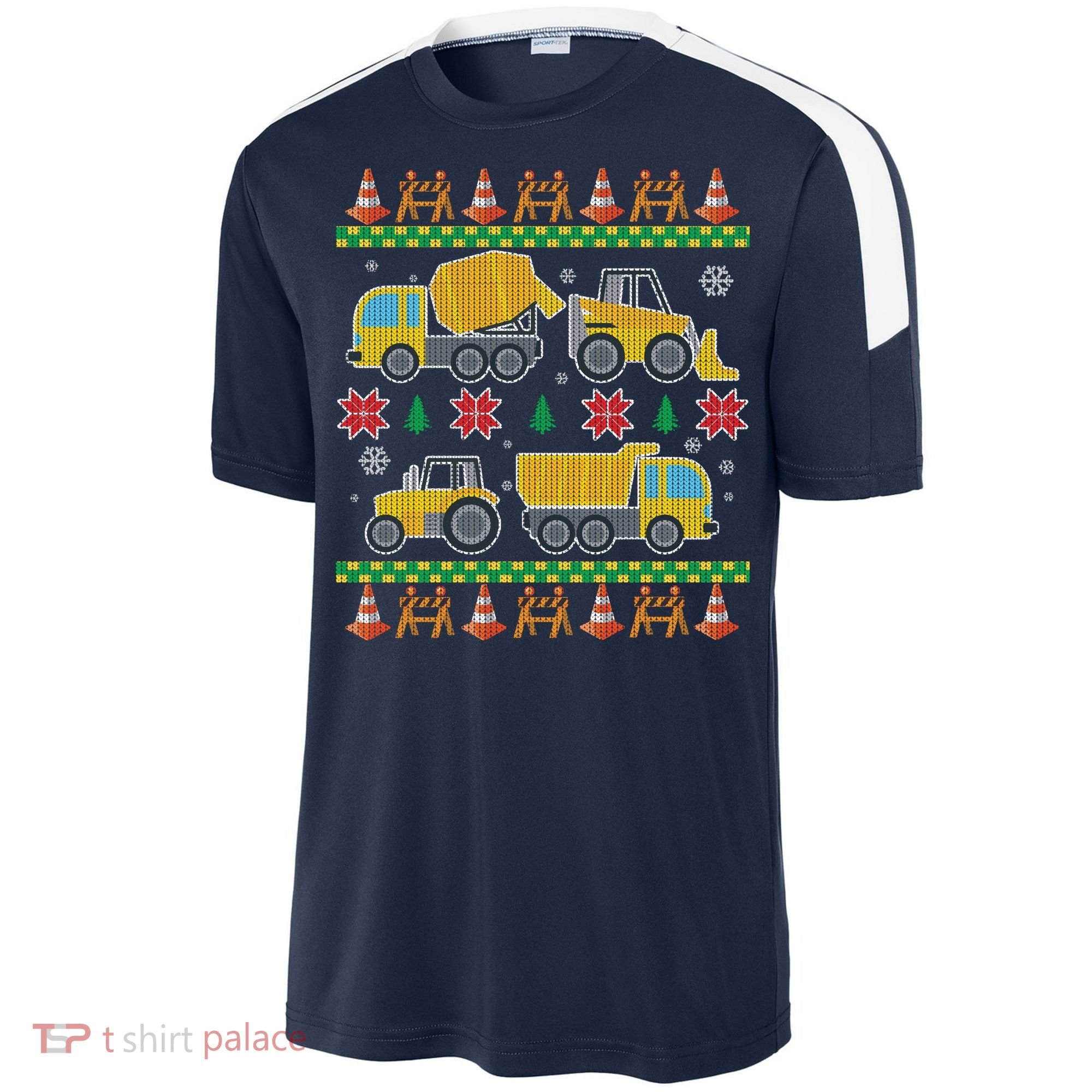 Tractors And Bulldozers Ugly Christmas Sweater Sport-Tek Competitor United Soccer Jersey