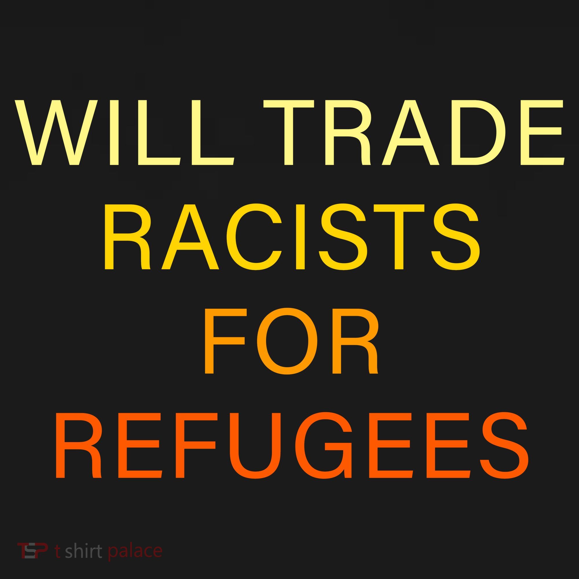 Trade Racists For Refugees Simple Logo Pajama Set