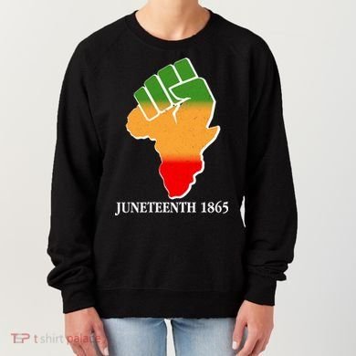 Traditional African Colors Protest Fist Juneteenth Women's Sweatshirt
