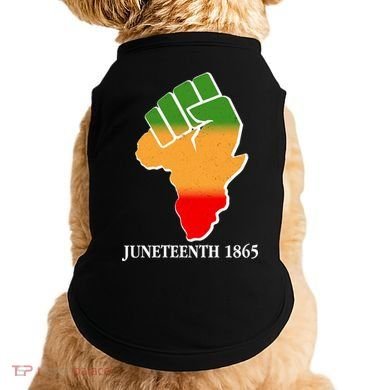 Traditional African Colors Protest Fist Juneteenth Doggie Tank