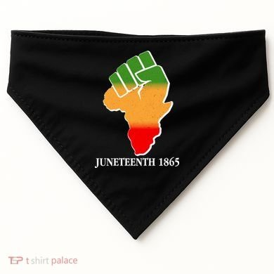 Traditional African Colors Protest Fist Juneteenth USA-Made Doggie Bandana