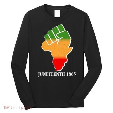 Traditional African Colors Protest Fist Juneteenth Long Sleeve Shirt