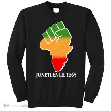 Traditional African Colors Protest Fist Juneteenth Sweatshirt